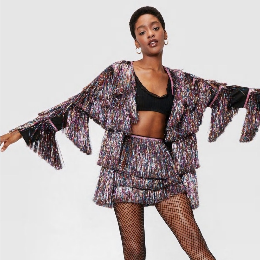 Nasty Gal Tinsel Fringe Shorts